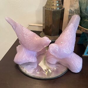 Carved Bird Candles (2)
